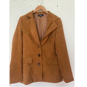 Brown Corduroy Oversized Blazer